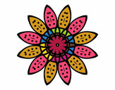 Dibujo Mandala flor con pétalos pintado por bettybu