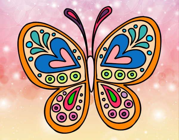 Dibujo Mandala mariposa pintado por Arjelyz