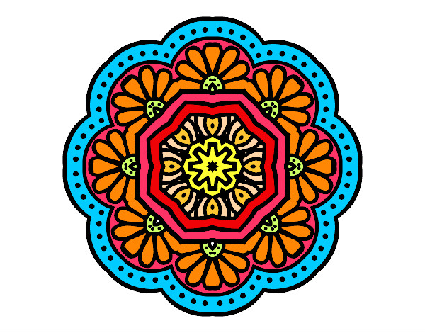 Dibujo Mandala mosaico modernista pintado por Sophiie