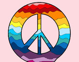 Dibujo Símbolo de la paz pintado por Diamond