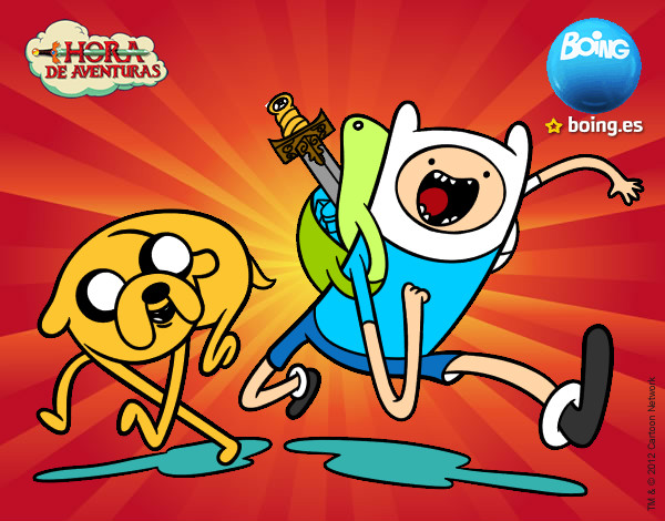 Dibujo Finn y Jake pintado por jers