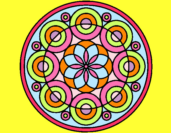 Dibujo Mandala 35 pintado por Mariadelca