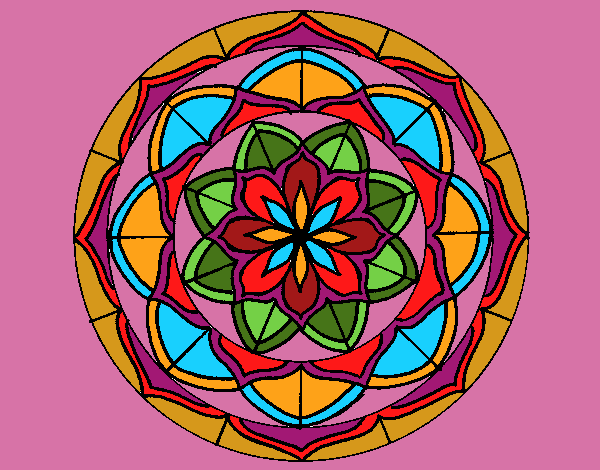 Dibujo Mandala 6 pintado por blanca