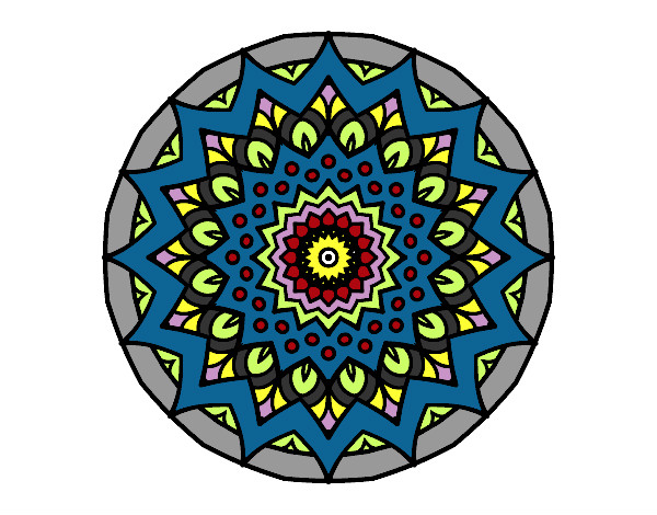 Dibujo Mandala creciente pintado por andreonga