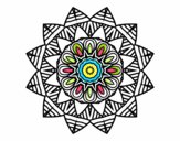 Dibujo Mandala frutal pintado por tilditus