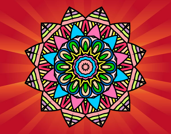 Dibujo Mandala frutal pintado por Mariadelca