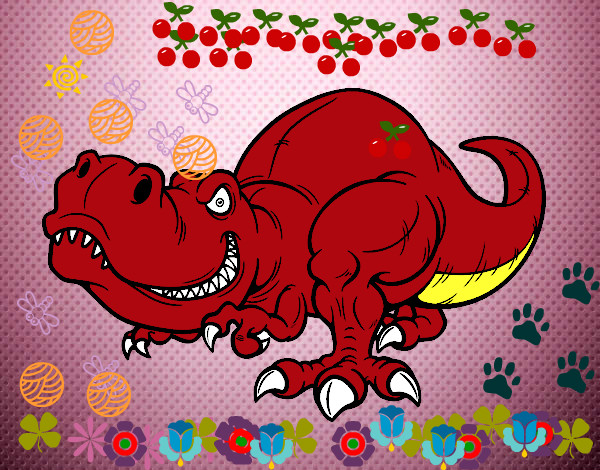 Dibujo Tyrannosaurus Rex pintado por yaelyared