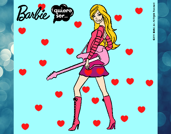 Dibujo De Barbie La Rockera Pintado Por En Dibujos Net El D A