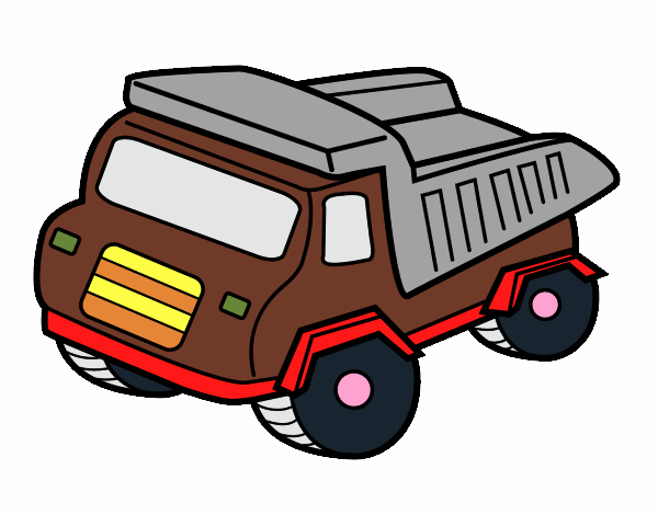 Dibujo Camión volquete pintado por palosoja