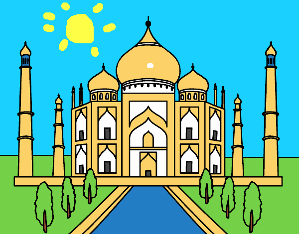 Dibujo de El Taj Mahal pintado por en Dibujosnet el da