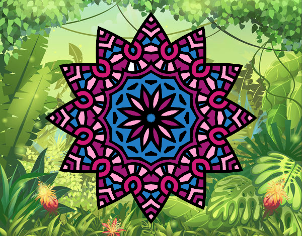 Mandala estrella floral