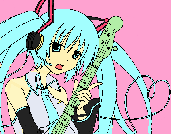 Miku con guitarra