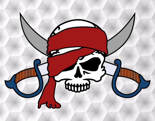 Dibujo Símbolo pirata pintado por Diamond