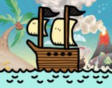 Dibujo Barco en altamar pintado por Nikki-Airi