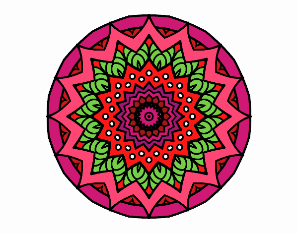 Dibujo Mandala creciente pintado por tilditus