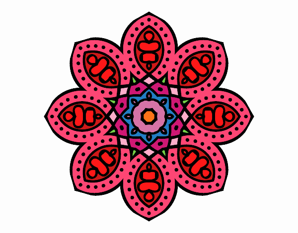 Dibujo Mandala de inspiración árabe pintado por tilditus