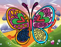 Dibujo Mandala mariposa pintado por celiacr411