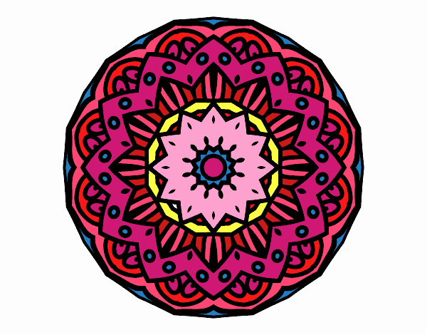 Dibujo Mandala modernista pintado por tilditus