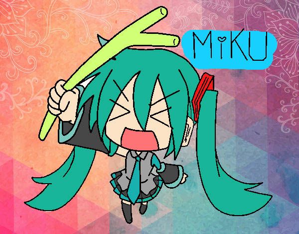 Dibujo Miku pintado por tilditus