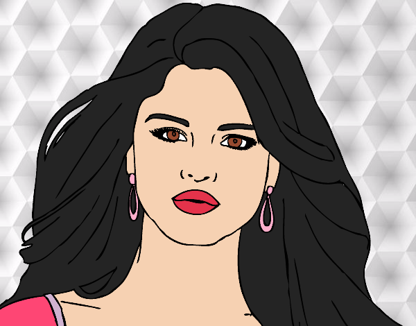 Dibujo Selena Gomez primer plano pintado por Diamond