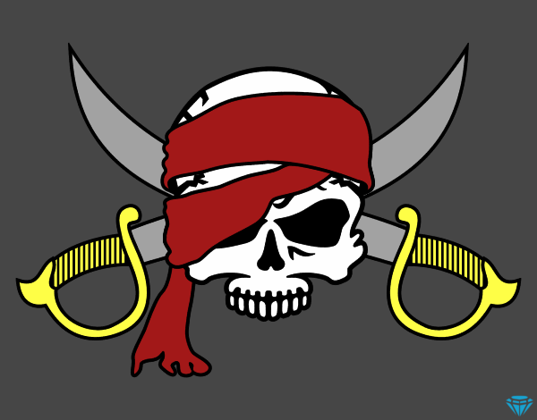 Dibujo Símbolo pirata pintado por malena_G20