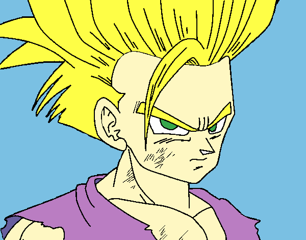 Dibujo Son Gohan pintado por tilditus