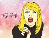 Dibujo Taylor Swift cantando pintado por valentoni
