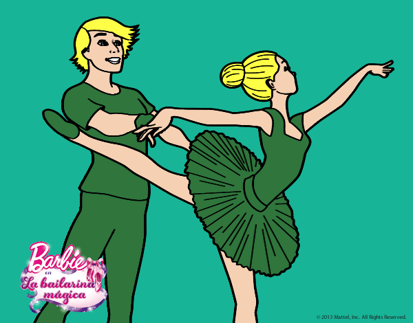 Dibujo Barbie bailando ballet pintado por tilditus