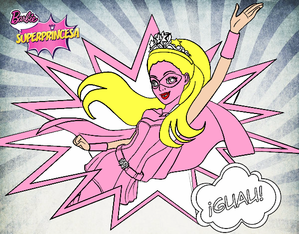 Dibujo Barbie superprincesa pintado por tilditus