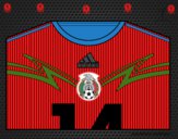 Dibujo Camiseta del mundial de fútbol 2014 de México pintado por petercruz1