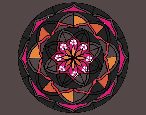 Dibujo Mandala 6 pintado por tilditus