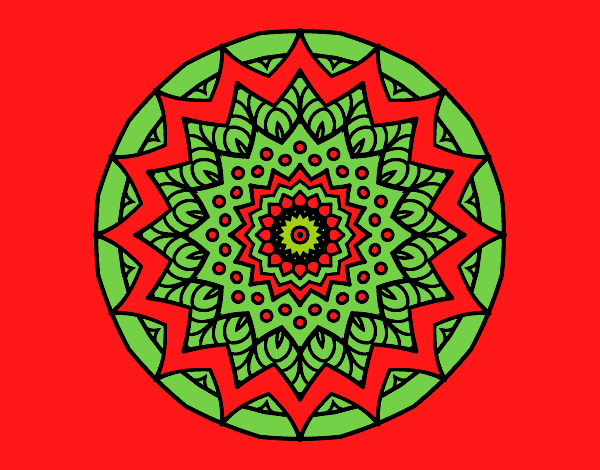 Dibujo Mandala creciente pintado por tilditus