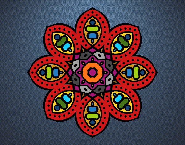 Dibujo Mandala de inspiración árabe pintado por tilditus