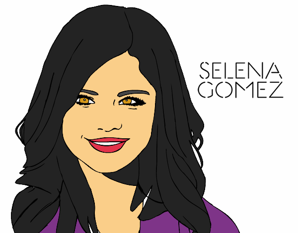 Dibujo Selena Gomez sonriendo pintado por manuelilla