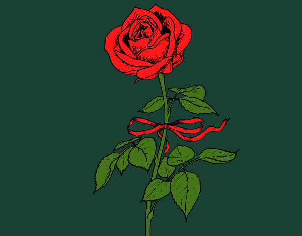 Dibujo Una rosa pintado por tilditus