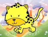 Dibujo Cría de guepardo corriendo pintado por tilditus