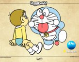 Dibujo Doraemon y Nobita pintado por SUPERDUPER