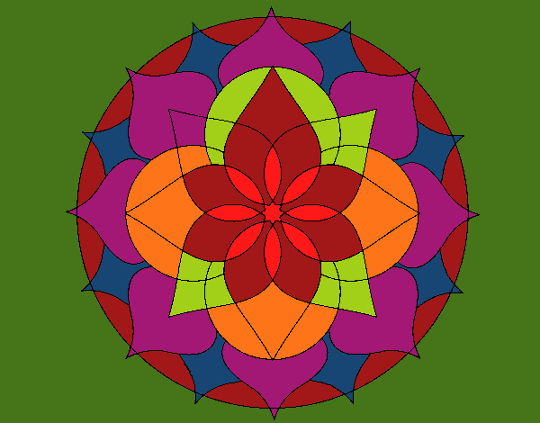 Dibujo Mandala 14 pintado por tilditus