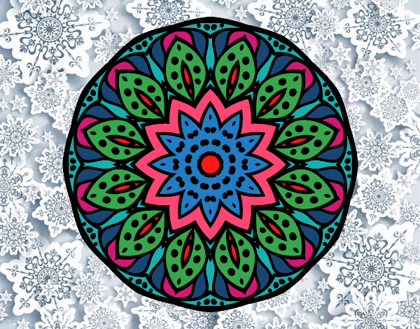 Dibujo Mandala naturaleza pintado por tilditus