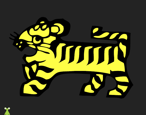 Dibujo Signo del Tigre pintado por Filippo