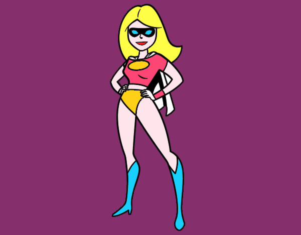 Dibujo Superheroina pintado por valenferra