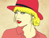 Dibujo Taylor Swift con sombrero pintado por Jiang2
