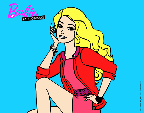 Dibujo Barbie súper guapa pintado por natachita8