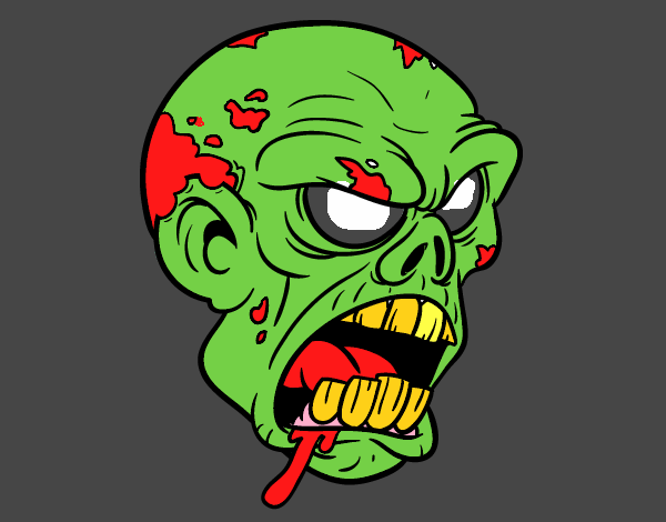 Dibujo Cabeza de zombi pintado por da12306