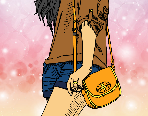 Dibujo Chica con bolso pintado por MariamAmin