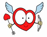 Dibujo Corazón Cupido pintado por facutin