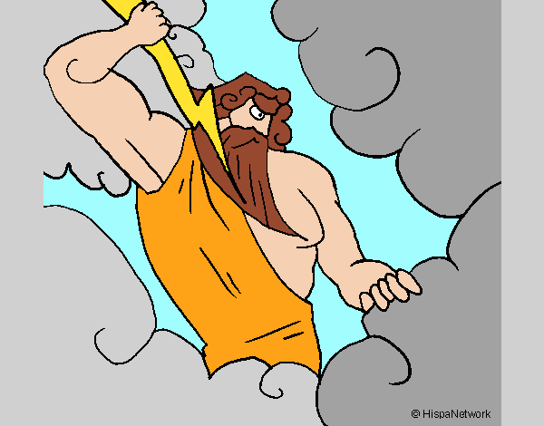 Dibujo Dios Zeus pintado por AnaStones