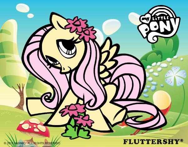 Dibujo Fluttershy pintado por tilditus