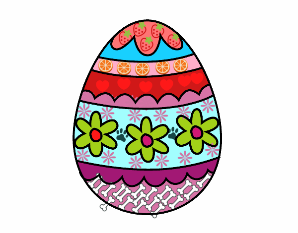 Dibujo Huevo de Pascua floral pintado por LUCECITA07