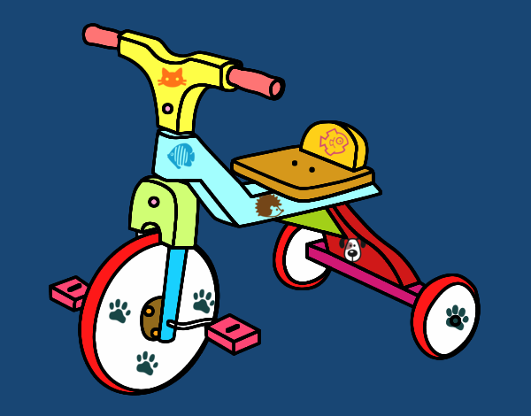 Dibujo Triciclo infantil pintado por da12306